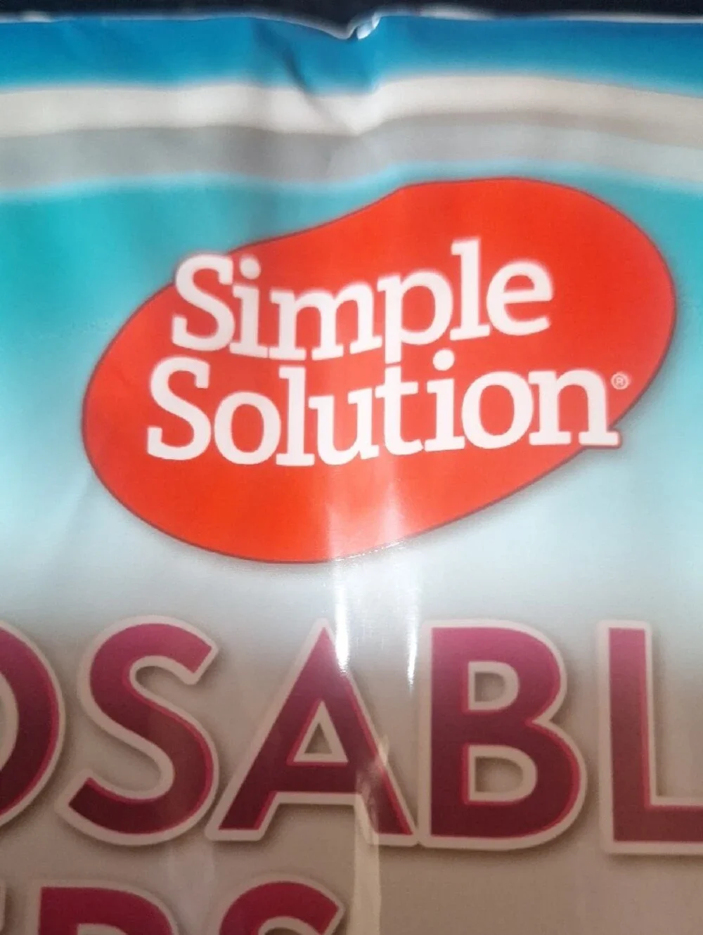 NWT Simple Solution Medium Disposable Dog Diapers - Blue/White
